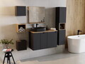 Dulap suspendat cu 1 usa, Nova Black, Comad, 30x18.9x30 cm, MDF/PAL laminat, negru mat