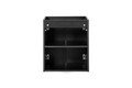 Set mobiler baie, dulap cu lavoar, 50 cm D Un Gaja, Nova Black, Comad, MDF/PAL laminat, negru mat