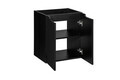 Set mobiler baie, dulap cu lavoar, 50 cm D Un Gaja, Nova Black, Comad, MDF/PAL laminat, negru mat