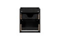 Set mobiler baie, dulap cu lavoar, 50 cm S Un Gaja, Nova Black, Comad, MDF/PAL laminat, negru mat