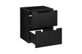 Set mobiler baie, dulap cu lavoar, 50 cm S Un Gaja, Nova Black, Comad, MDF/PAL laminat, negru mat