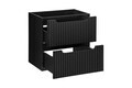 Set mobiler baie, dulap cu lavoar, 60 cm S Un Beyond, Nova Black, Comad, MDF/PAL laminat, negru mat