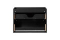 Set mobiler baie, dulap cu lavoar, 80 cm S Un Beyond, Nova Black, Comad, MDF/PAL laminat, negru mat