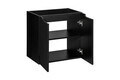Set mobilier baie, dulap dublu si 2 lavoare, 120 cm Beyond, Nova Black Oak, Comad, MDF/PAL laminat, negru mat