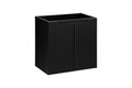 Set mobilier baie, dulap dublu si 2 lavoare, 120 cm Beyond, Nova Black Oak, Comad, MDF/PAL laminat, negru mat