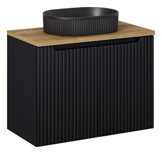 Negru mat, Nova Black Oak 80 cm