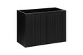 Set mobiler baie, dulap cu lavoar, 80 cm D Un Beyond, Nova Black Oak, Comad, MDF/PAL laminat, negru mat