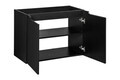 Set mobiler baie, dulap cu lavoar, 80 cm D Un Beyond, Nova Black Oak, Comad, MDF/PAL laminat, negru mat