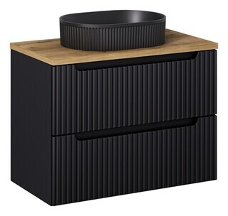 Negru mat, Nova Black Oak 80 cm