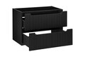 Set mobiler baie, dulap cu lavoar, 80 cm S Un Beyond, Nova Black Oak, Comad, MDF/PAL laminat, negru mat