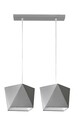 Lustra Adamant, Helam, 50 x 110 cm, 2 x E27, 60W, gri