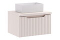 Set mobiler baie, dulap cu lavoar, 50 cm Gaja, Nova Cashmere, Comad, MDF/PAL laminat, casmir mat