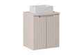 Set mobiler baie, dulap cu lavoar, 50 cm D Un Gaja, Nova Cashmere, Comad, MDF/PAL laminat, casmir mat