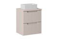Set mobiler baie, dulap cu lavoar, 50 cm S Un Gaja, Nova Cashmere, Comad, MDF/PAL laminat, casmir mat