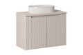 Set mobiler baie, dulap cu lavoar, 80 cm, Nova Cashmere, Comad, MDF/PAL laminat, casmir mat