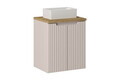 Set mobiler baie, dulap cu lavoar, 50 cm D Un Gaja, Nova Cashmere Oak, Comad, MDF/PAL laminat, casmir mat