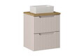 Set mobiler baie, dulap cu lavoar, 50 cm S Un Gaja, Nova Cashmere Oak, Comad, MDF/PAL laminat, casmir mat