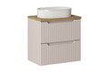 Set mobiler baie, dulap cu lavoar, 60 cm S Un Beyond, Nova Cashmere Oak, Comad, MDF/PAL laminat, casmir mat