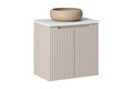 Set mobiler baie, dulap cu lavoar, 60 cm D Un Wik, Nova Cashmere White, Comad, MDF/PAL laminat, casmir mat