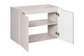 Set mobiler baie, dulap cu lavoar, 80 cm D Un Wik, Nova Cashmere White, Comad, MDF/PAL laminat, casmir mat