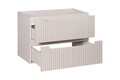 Set mobiler baie, dulap cu lavoar, 80 cm S Un Wik, Nova Cashmere White, Comad, MDF/PAL laminat, casmir mat