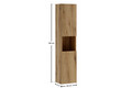 Dulap inalt cu usi, cu fixare pe perete, Nova Coast Evoke, Comad, 30x25x140 cm, MDF/PAL laminat, stejar coast evoke