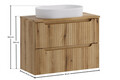Set mobiler baie, dulap cu lavoar, 80 cm S Un Beyond, Nova Coast Evoke Oak, Comad, MDF/PAL laminat, stejar coast evoke