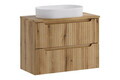 Set mobiler baie, dulap cu lavoar, 80 cm S Un Beyond, Nova Coast Evoke Oak, Comad, MDF/PAL laminat, stejar coast evoke