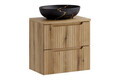 Set mobiler baie, dulap cu lavoar, 60 cm, Nova Coast Evoke Oak, Comad, MDF/PAL laminat, stejar coast evoke