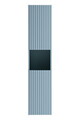 Dulap inalt cu usi, cu fixare pe perete, Nova Denim, Comad, 30x25x140 cm, MDF/PAL laminat, denim