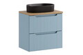 Set mobiler baie, dulap cu lavoar, 60 cm S Un Beyond, Nova Denim Oak, Comad, MDF/PAL laminat, denim