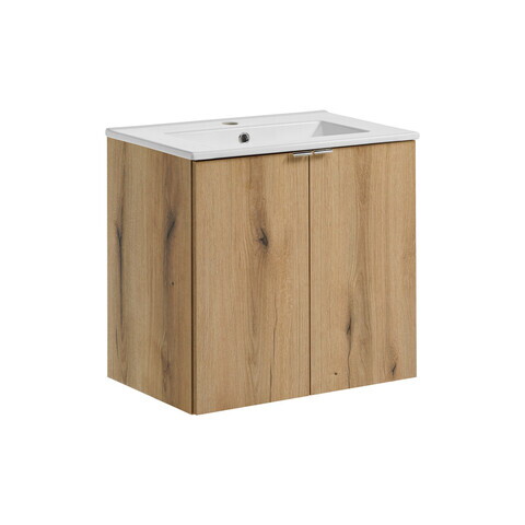 Set dulap de baie cu lavoar, 60 cm D Dance, Nova Oak, Comad, PAL laminat, stejar coast evoke