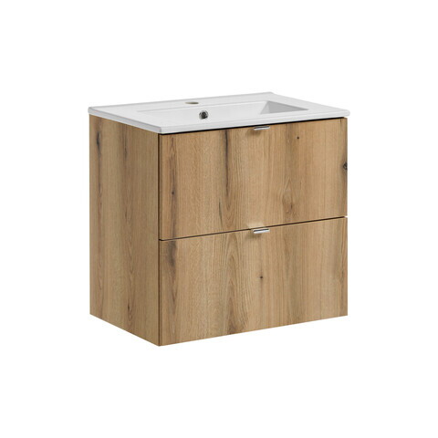 Set dulap de baie cu lavoar, 60 cm S Dance, Nova Oak, Comad, PAL laminat, stejar coast evoke