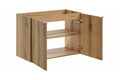 Set mobiler baie, dulap cu lavoar, 80 cm D Un Beyond, Nova Oak Black, Comad, MDF/PAL laminat, stejar coast evoke