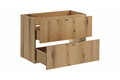 Set mobiler baie, dulap cu lavoar, 80 cm S Un Beyond, Nova Oak Black, Comad, MDF/PAL laminat, stejar coast evoke