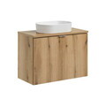 Set mobiler baie, dulap cu lavoar, 80 cm D Un Beyond, Nova Oak, Comad, PAL laminat, stejar coast evoke
