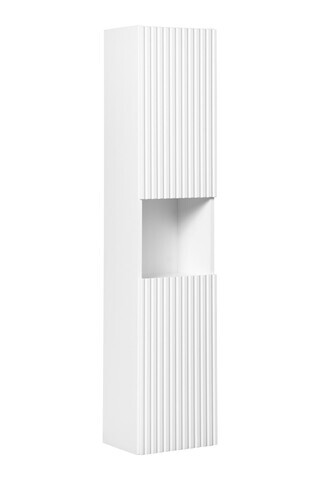Dulap inalt cu usi, cu fixare pe perete, Nova White, Comad, 30x25x140 cm, MDF/PAL laminat, alb mat