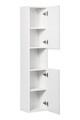 Dulap inalt cu usi, cu fixare pe perete, Nova White, Comad, 30x25x140 cm, MDF/PAL laminat, alb mat