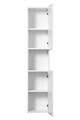 Dulap inalt cu usi, cu fixare pe perete, Nova White, Comad, 30x25x140 cm, MDF/PAL laminat, alb mat