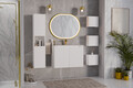 Dulap suspendat cu 1 usa, Nova White, Comad, 30x18.9x30 cm, MDF/PAL laminat, alb mat