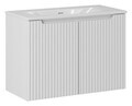 Set dulap de baie cu lavoar, 80 cm D Sky, Nova White, Comad, MDF/PAL laminat, alb mat