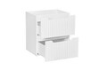Set mobiler baie, dulap cu lavoar, 50 cm S Un Gaja, Nova White Oak, Comad, MDF/PAL laminat, alb mat