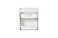 Set mobiler baie, dulap cu lavoar, 50 cm S Un Gaja, Nova White Oak, Comad, MDF/PAL laminat, alb mat