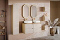 Dulap inalt cu usa, cu fixare pe perete, Ocean Beige, Comad, 35x33x170 cm, MDF/PAL laminat, stejar