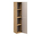 Dulap inalt cu usi, cu fixare pe perete, Ocean Beige, Comad, 35x33x170 cm, MDF/PAL laminat, stejar