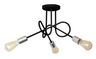 Negru/Crom, Lustra 3 becuri