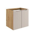 Set mobiler baie, dulap cu lavoar, 60 cm D Un Smile, Ocean Beige, Comad, MDF/PAL laminat, stejar
