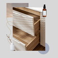 Set mobiler baie, dulap cu lavoar, 80 cm S Un Trust , Ocean Beige, Comad, MDF/PAL laminat, stejar