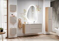 Set mobilier baie, dulap dublu cu lavoar, 90 cm D Un Nika, Ocean Beige, Comad, MDF/PAL laminat, stejar