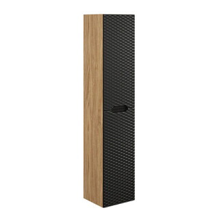 Negru mat;Stejar, Ocean Black 35x33x170 cm